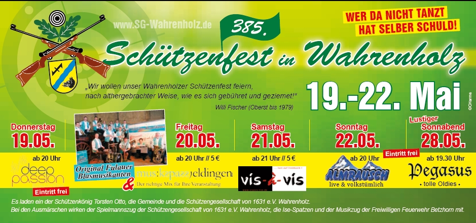 Flyer Schützenfest 2016 Seite 1