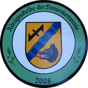 Scheibe der Damenkönigin 2008 - gemalt von Hans-Günter Bangemann
