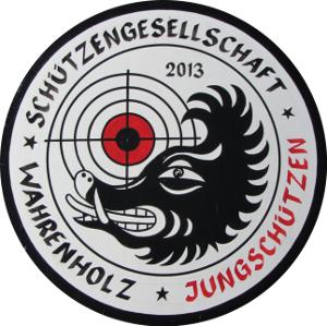 Jungschützenkönigsscheibe 2013 - gemalt von Hans-Günter Bangemann