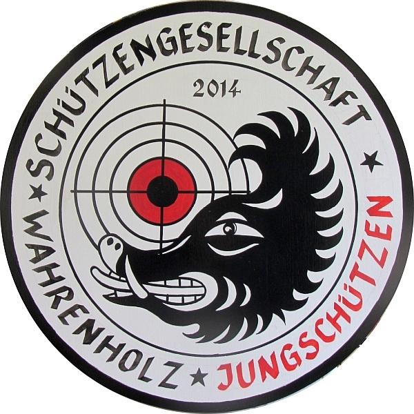 Jungschützenkönigsscheibe 2014 - gemalt von Hans-Günter Bangemann
