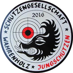 Jungschützenkönigsscheibe 2016 - gemalt von Kerstin Schmolke