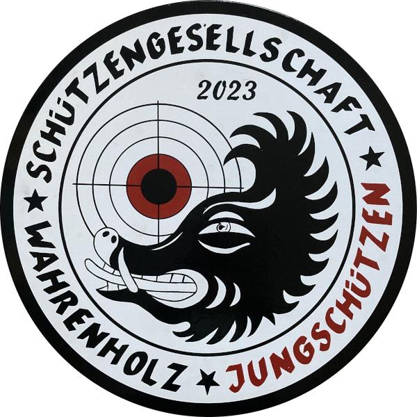 Jungschützenkönigsscheibe 2023 - gemalt von Kerstin Schmolke